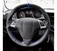 Car Steering Wheel Cover For Fiat For Bravo For Doblo For Grande For Punto For Linea For Qubo 2012-2018 Steering Wheel Leather Cover Trim Braids Anti-Skid Steering Wheel(Black thread)