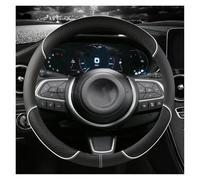 Car Steering Wheel Cover For Fiat For Toro For Doblo For Freemont For Bravo For Stilo PU Leather Car Steering Wheel Cover 38cm 15" Anti-slip Protector(WHITE O)