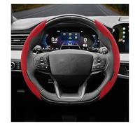 Car Steering Wheel Cover For Fiesta For Mondeo For Ranger For Kuga For Transit For Custom For Puma For Fusion For Mk8 Suede Steering Wheel Cover Anti-slip Protector(Red D 2-P)
