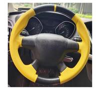 Car Steering Wheel Cover For Focus 3 2012-2014 | Wheel Protector Cover Car Steering Wheel Cover Diy Hand-sewn Sewing Leather(Yellow thread)