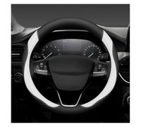 Car Steering Wheel Cover For For Focus Mk2 Mk3 For Mondeo Mk4 Mk5 Mk7 For Ranger For Explorer For Transit For Mustang Warm Car Decoration(Round black white)