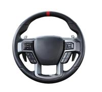 Car Steering Wheel Cover For For King Ranch Lariat Platinum XL XLT 2015 2016 2017 Volant Fiber Leather Car Steering Wheel Cover(PU Red)