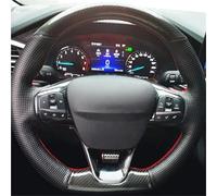 Car Steering Wheel Cover For Ford For Focus For ST-Line For Fiesta 2018-2019 For Focus ST 2019-2020 For Fiesta ST 2019 Car carbon fiber anti-skid steering wheel cover(Style 8)