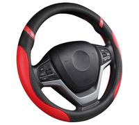 Car Steering Wheel Cover for Ford Ranger 2016 2017 2018 2019, PU Leather Steering Wheel Protector Covers Non-slip Breathable Auto Interior Accessories,F/Red