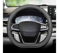 Car Steering Wheel Cover For Geely For Geometry For A Pro C E For EX3 For Kung Fu For ICON Leather Car Steering Wheel Cover Wrap Braid On D Type Steering-Wheel(White line,3)