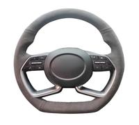 Car Steering Wheel Cover For Hyundai For Alcazar For Creta For Venue For Elantra 5 For Solaris For Elantra For Sport GT Suede Leather Steering Wheel Cover Non-Slip Steering Wheel(Red thread)