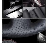 Car Steering Wheel Cover For Hyundai For Sonata 9 2015 2016 2017 (4-Spoke) Steering Wheel Cover Customize No-Slip Black Artificial Leather Anti-Skid Steering Wheel(Black thread)
