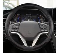 Car Steering Wheel Cover For Hyundai For Tucson 3 2015 2016 2017 2018 2019 Carbon Fibre Leather Car Steering Wheel Cover Non-Slip 38cm 15" Anti-Skid Steering Wheel(Black)