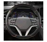 Car Steering Wheel Cover For Hyundai For Tucson 3 2015 2016 2017 2018 2019 Microfiber Leather Car Steering Wheel Cover Non-Slip 38cm 15" Auto Accessories Interior Accessories(Coffee)