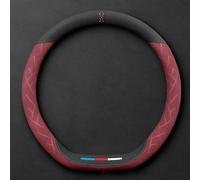 Car Steering Wheel Cover for Hyundai i10 i20 i30 ix20 ix35 i40 Tucson, Leather Microfiber Steering Wheel Covers Sleeve Protector Non-slip Breathable Accessories,A/D~type-D/Red