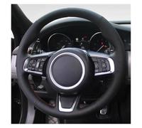 Car Steering Wheel Cover For Jaguar E-Pace 2017-2019 For F-Pace 2016-2019 For XE 2015-2019 For XF 2016-2019 Car Steering Wheel Cover Genuine Leather Interior Accessories(Red thread)