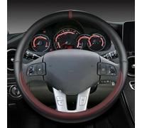 Car Steering Wheel Cover for Jeep Wrangler JK Unlimited JKU 2007-2018, Leather Steering Wheel Antislip Breathable Steering Wheel All-Season Comfort Odorless Protector Cover Accessories