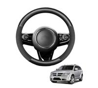 Car Steering Wheel Cover for Journey 2009-2020 Carbon Fiber Matte Black Breathable Anti-Slip Protective Cover Auto Interior Accessories Round Shape,Matte+Suede