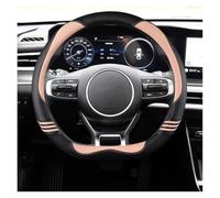 Car Steering Wheel Cover For Kia For Stonic For Sportage For Proceed K5 2021 D Shape Car Stering Wheel Cover Stylish Carbon Fiber Fabric Interior Accessories(PINK)