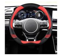 Car Steering Wheel Cover For Kia For Stonic For Sportage For Proceed K5 2021 D Shape Car Stering Wheel Cover Stylish Carbon Fiber Fabric Interior Accessories(Red)