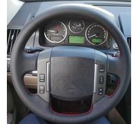 Car Steering Wheel Cover For Land For Rover For Freelander 2 2007-2012 Customized Steering Wheel Cover Genuine Leather Interior Accessories Non-Slip Steering Wheel(Blue Thread)