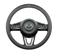 Car Steering Wheel Cover for Mazda 3 2014-2018,Anti-slip Microfiber Leather Car Steering Wheel Protector with Emblem logo All Seasons Interior Decoration Accessories