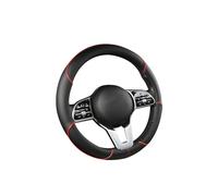 Car Steering Wheel Cover for Mazda 5 Mazda 3 Mazda 6 2003 2004 2005 2006 2007 2008 2009,Anti-slip Breathable All Season Car Interior Accessory,Round Black Red-Samll