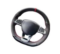 Car Steering Wheel Cover For Mercedes For Benz S-Class S500 2016 A-Class For AMG A45 Braid Steering Wheel Cover Wrap Hand Sewing Suede Leather Non-Slip Steering Wheel(Yellow Thread)