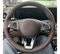 Car Steering Wheel Cover For Mercedes For Benz S-Class W222 GLC A-Class W177 C-Class W205 E Braid Steering Wheel Cover Wrap Hand Sewing Genuine Leather Steering Wheel Protector(Blue Thread)