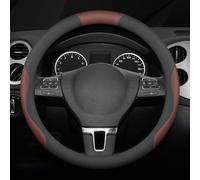 Car Steering Wheel Cover For MG 3 4 5 6 7 HS ZS EHS EZS, Leather Breathable Anti-Slip Steering Wheel Cover Flexible Durable Accessories,O-Type-White-Black brown