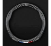 Car Steering Wheel Cover for MG MG3 2013-2018 2019 2020 2021 2022 2023 2024, Leather Steering Wheel Protector Cover Car Accessory Sports Style Wheel Cover,Bla-ck-O