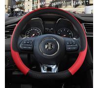 Car Steering Wheel Cover for MG ZS EV 2019-2021 2021-, Breathable Anti-Slip,Comfort Durability Safety Wheel Sleeve Protector Interior Accessories,D-Red