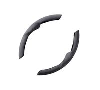 Car Steering Wheel Cover for Mitsubishi Eclipse Cross Outlander L200, Universal Suede Cover for All Seasons, Ultra-Thin, Sweat-Absorbing, Anti-Slip, Breathable & Soft Accessory,A Grey