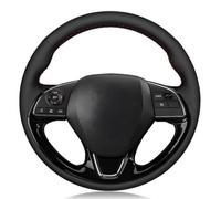 Car Steering Wheel Cover For Mitsubishi For ASX For Mirage 2016 2017 2018 2019 Steering Wheel Cover Black Genuine Leather Interior Accessories Non-Slip Steering Wheel(Blue Thread)