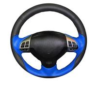 Car Steering Wheel Cover For Mitsubishi For Lancer X EX 10 For Outlander For ASX For Colt For Pajero For Sport Genuine Leather Car Steering Wheel Cover Non-Slip Steering Wheel(Blue Thread)