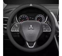 Car Steering Wheel Cover for Mitsubishi L200 Club Cab CC Inform, Microfiber Leather Steering Wheel Protector Cover, Breathable Anti-slip Auto Center Console Cover,A