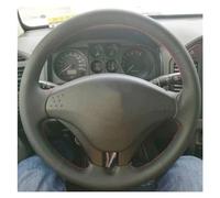 Car Steering Wheel Cover For Mitsubishi Pajero 2008 2009 2010 2011 V73 2011 L200 Car Steering Wheel Cover Anti-Slip Artificial Leather Car Accessories Universal Wheel Cover (Color : Black Thread)