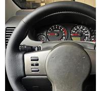 Car Steering Wheel Cover For Nissan For Navara 2005 2010 For Pathfinder 2005 2008 2010 Car Steering Wheel Braid Cover Hand Sewing Microfiber Pu Leather(Black Thread)