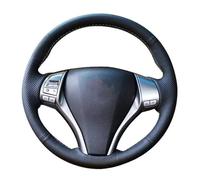 Car Steering Wheel Cover For Nissan For Teana For Altima For X-Trail For QASHQAI Black Braid For Steering Wheel Customized Car Steering Wheel Cover(Blue thread)