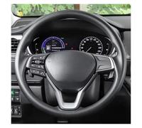 Car Steering Wheel Cover For Odyssey For Accord ENs1 For Passport For Pilot For Fit For Jazz 2017-2024 Custom Genuine Leather Steering Wheel Cover Steering Wheel Protector(Green Thread)