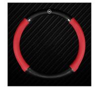 Car Steering Wheel Cover for Opel Combo Life XL E 2018-2022, Leather Steering Wheel Protector Cover Car Accessory Sports Style Wheel Cover,Red-O