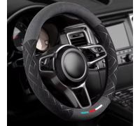 Car Steering Wheel Cover for Peugeot 108 Hatch | Car Steering Wheel Protector Elastic Stretch Steering Wheel Cover Breathable Microfiber Leather Car Wheel Cover