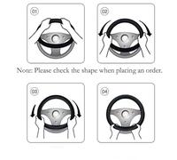 WERTYUV Car Steering Wheel Cover, for Peugeot 208 2008 308 3008 508 5008 SW GT Durable Soft All Seasons Ultra-thin Non-slip Steering Wheel Protector Car Accessories