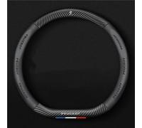 Car Steering Wheel Cover for Peugeot 208 e208 GT GT Line 2020-2023 2021 2022, Leather Steering Wheel Protector Cover Car Accessory Sports Style Wheel Cover,Bla-ck-D