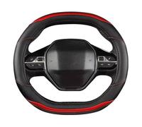 Car steering wheel cover For Peugeot 3008 4008 5008 Car Steering Wheel Cover Carbon Fibre + PU Leather Interior Replacement Accessories(Type D)