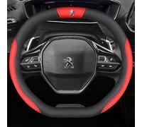 Car Steering Wheel Cover for Peugeot 308 2021-2025, Leather Anti-Slip Breathable Steering Wheel Protector Stylish Car Interior Accessory,C
