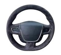 Car Steering Wheel Cover For Peugeot 508 SW 2011 2012 2013 2014 2015 2016 2017 2018 Customize Soft Comfortable Suede Leather Steering Wheel Cover Non-Slip Steering Wheel(Light blue Thread)