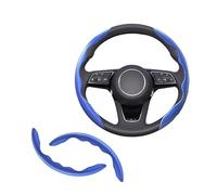 Car Steering Wheel Cover for Polestar 2 (P524 2020-2025 2026),2 Piece Carbon Fibre Effect Kit,Segmented Non-Slip Grip,Sporty Interior Accessories,Blue