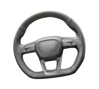 Car Steering Wheel Cover For Q3 F3 Q5 FY SQ5 Q7 4M SQ7 Q8 SQ8 RS D Shape Auto Braid On The Steering Wheel Cover Car Braiding Covers Cache Volant Voiture(Black)