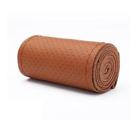 Car Steering Wheel Cover For SEAMETAL Car Steering Wheel Cover With Needles Thread DIY Braid 37-38cm Leather Steer-Wheel Covers(Brown)