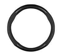 Car Steering Wheel Cover for Seat Exeo/Seat Exeo ST 2008-2013, Universal Leather Steering Wheel Cover, Antislip Breathable Carbon Fiber Protector, 38cm,Black-Round