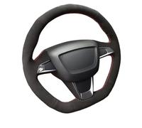 Car Steering Wheel Cover For Seat For Ibiza (6J) For FR/For CUPRA 2012 2013 2014 2015 Customize Suede Steering Wheel Cover Interior Accessories Non-Slip Steering Wheel(Blue Thread)