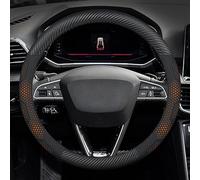 Car Steering Wheel Cover For SEAT For Leon For Ibiza For FR 2 For Ateca Applicable To Breathable Perforatedcar Steering Wheel Cover(O Carbon Orange)