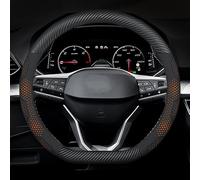 Car Steering Wheel Cover For SEAT For Leon For Ibiza For FR 2 For Ateca Applicable To Breathable Perforatedcar Steering Wheel Cover(D Carbon Orange)