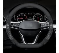Car Steering Wheel Cover For SEAT For Leon For Ibiza For FR 2 For Ateca Applicable To Breathable Perforatedcar Steering Wheel Cover(D Leather White)